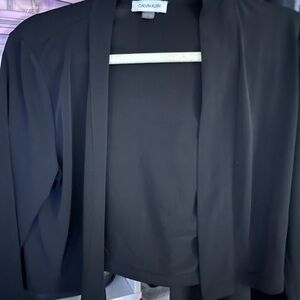 Calvin Klein Black Open Front Cardigan